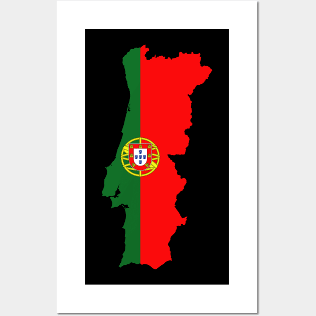 flag map portugal Wall Art by TTL